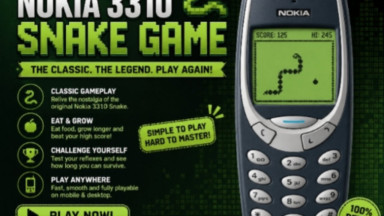 Nokia 3310 Snack Game